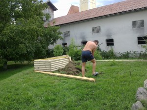 Postavitev ogrodja na vzpetino